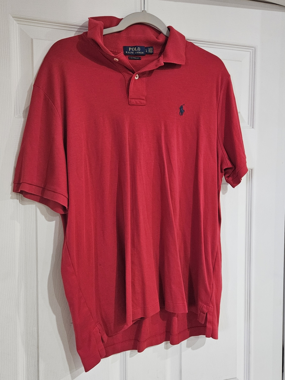 Polo by Ralph Lauren Classic Fit Men’s L Red Cotton Polo Shirt Short Sleeve